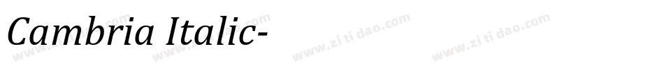 Cambria Italic字体转换